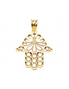 18K COLGANTE MANO DE FATIMA 22 X 22 MM.