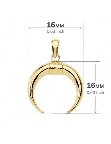 18K COLGANTE CUERNO. 16 X 16 MM