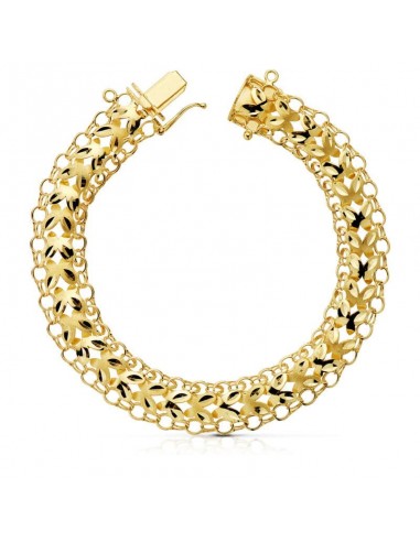 18K PULSERA ORO AMARILLO PRINCESA 10 MM 20.5 CM 12.15 G
