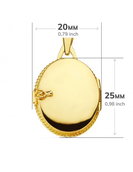 18K COLGANTE NÁCAR MANO DE FATIMA 20 MM.