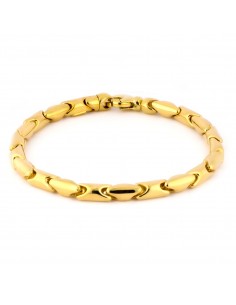 18K PULSERA ORO AMARILLO ESLABONES ARTICULADOS. ANCHO 5 MM 20.5 CM