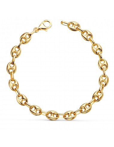 18K PULSERA ORO AMARILLO CALABROTE HUECO ANCHO: 7 5 MM. LARGO:  21CM