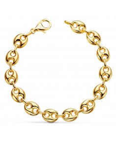18K PULSERA ORO AMARILLO CALABROTE HUECO ANCHO: 10 MM. LARGO:  21CM