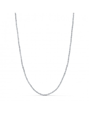 18K CADENA ORO BLANCO FORZADA MACIZA TALLADA. ANCHO: 1 8 MM. LARGO: 45 CM