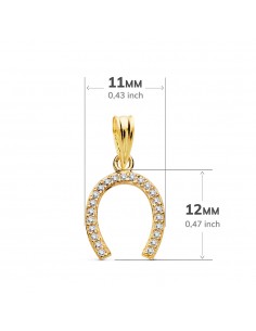 18K COLGANTE HERRADURA. 12 X 11 MM. 2