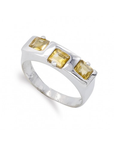 18K SORTIJA ORO BLANCO CON TOPACIO ANCHO: 6 MM