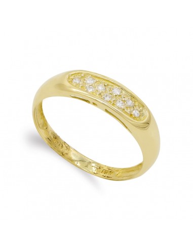 18K SORTIJA ORO AMARILLO CON CIRCONITAS. ANCHO: 5 MM