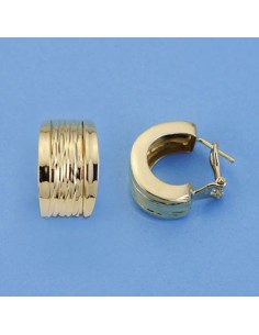 18K AROS HUECOS TALLADOS 17 X 10MM