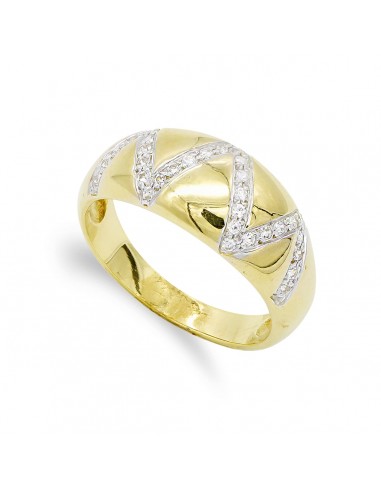 18K SORTIJA ORO AMARILLO MACIZA CON CIRCONITAS. ANCHO: 9 MM