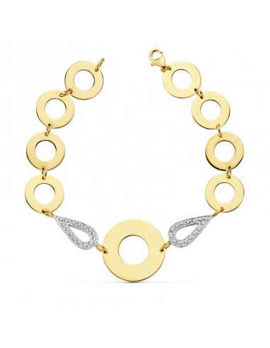 18K PULSERA BICOLOR 19.5 CM