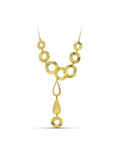 18K GARGANTILLA ORO AMARILLO MOTIVOS TALLADOS.