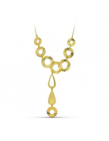 18K GARGANTILLA ORO AMARILLO MOTIVOS TALLADOS.