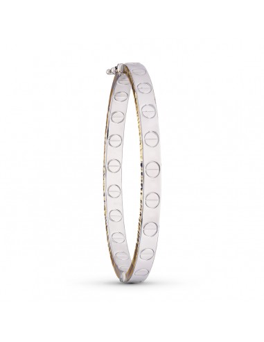 18K PULSERA ORO BICOLOR RIGIDA 62X6 MM