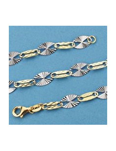 18K PULSERA BICOLOR 19 CM. 3.50 GRS.