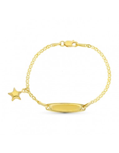 18K ESCLAVA ORO AMARILLO ESTRELLA 13CM