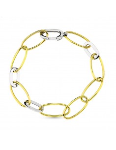18K PULSERA BICOLOR ESLABONES