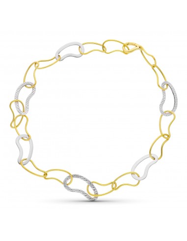 18K GARGANTILLA ORO BICOLOR ESLABONES