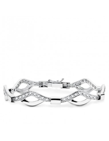 18K PULSERA ORO BLANCO CIRCONITA 18.5CM