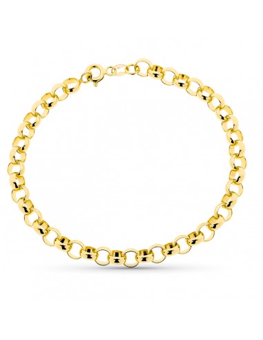 18K PULSERA ORO AMARILLO ROLO HUECA 19CM.