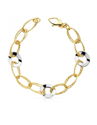 18K PULSERA BICOLOR 19,5 CM. 6,20 GRS.