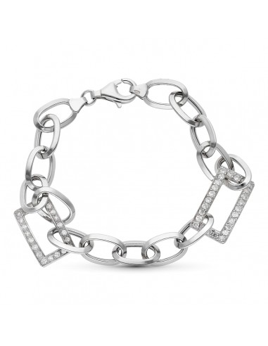 18K PULSERA ORO BLANCO CON CIRCONITA 19CM
