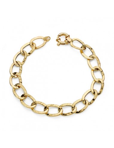 18K PULSERA MARTILLADA HUECA 19 CM. 4,25 GRS