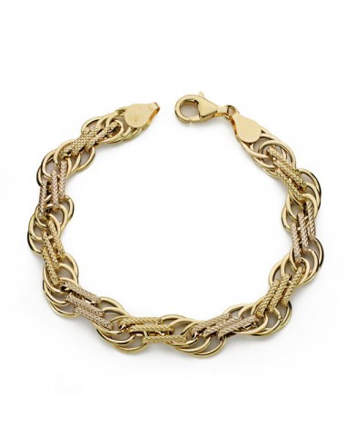 18K PULSERA BICOLOR 19 CM. 4,30 GRS.