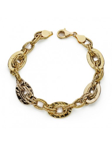 18K PULSERA BICOLOR 19,5 CM