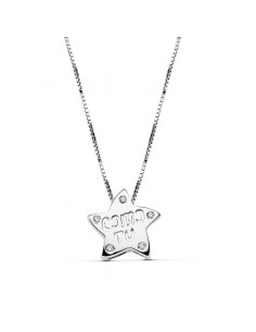 18K COLGANTE COMO TU ORO BLANCO CADENA 44 CM C. AMOR
