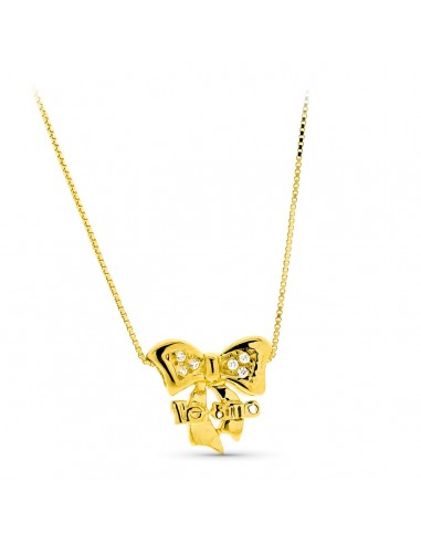 18K GARGANTILLA ORO AMARILLO LAZO TE AMO