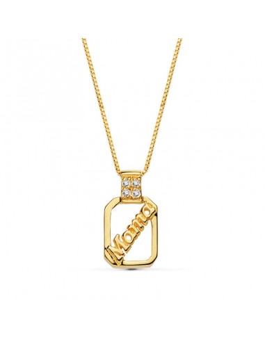 18K GARGANTILLA ORO AMARILLO MAMA CIRCONITA CADENA 44 CM