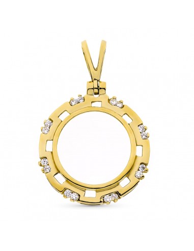 18K COLGANTE ORO AMARILLO MONEDA  19 MM 16 CIRC