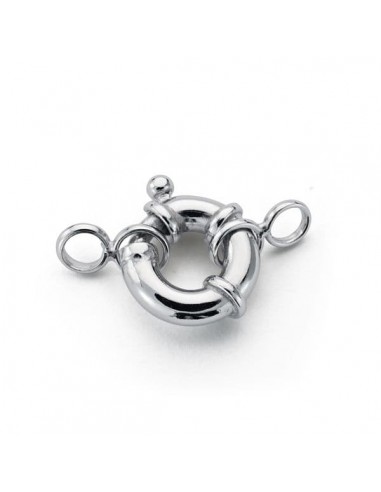 18K FORNITURA CIERRE DE TIMON ORO BLANCO HUECO 10 MM