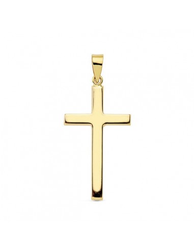 18K CRUZ ORO AMARILLO LISA PALO RECTANGULAR. 31X16 MM