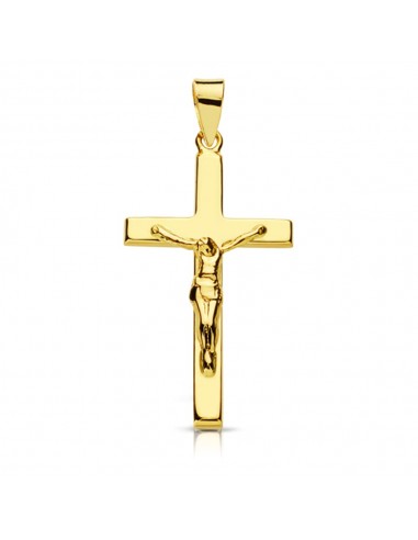18K CRUZ ORO AMARILLO CON CRISTO. 27X15 MM