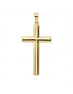 18K CRUZ ORO AMARILLO LISA PALO OVAL. 31X17 MM