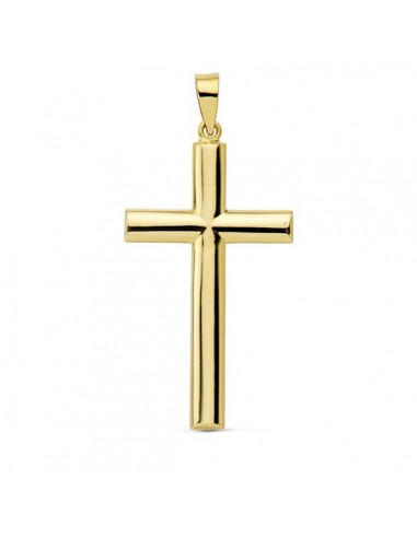 18K CRUZ ORO AMARILLO LISA PALO OVAL. 31X17 MM
