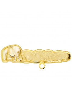 18K ALFILER ORO AMARILLO TALLADO ELEFANTE. 30X8 MM