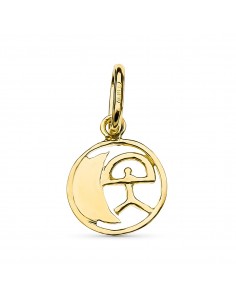 18K COLGANTE AMULETO ORO AMARILLO INDALO. 11X8 MM