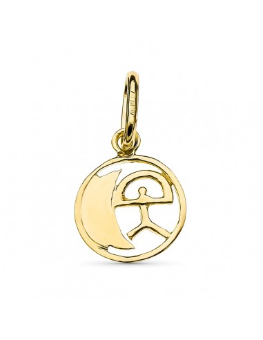 18K COLGANTE AMULETO ORO AMARILLO INDALO. 11X8 MM