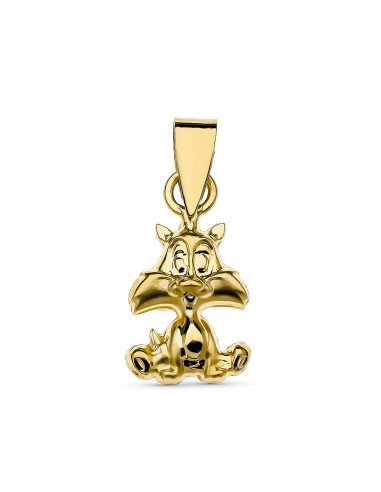 18K COLGANTE ORO AMARILLO SILVESTRE PEQUEÑO. 11X6 MM