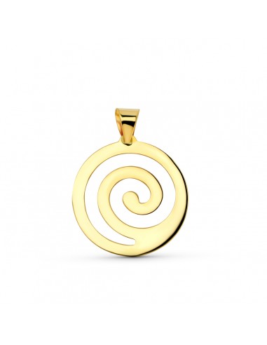 18K COLGANTE ORO AMARILLO REDONDO CORDON CAUCHO 45CM