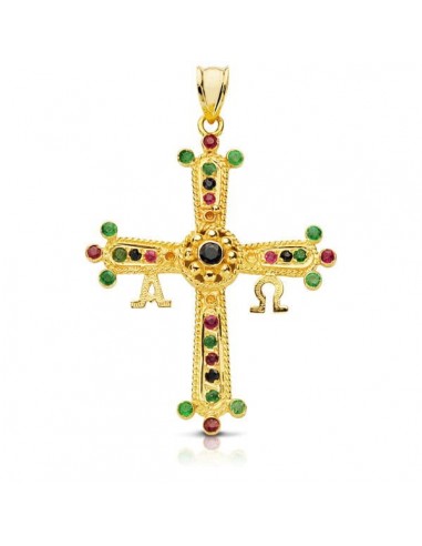 18K CRUZ DE COVADONGA O VICTORIA  ORO AMARILLO GRANDE 40X34 MM