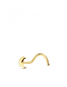 18K PIERCING ORO AMARILLO NARIZ LUNA 3.5X2.5 MM (PEDIDO MINIMO 3 UNIDADES)