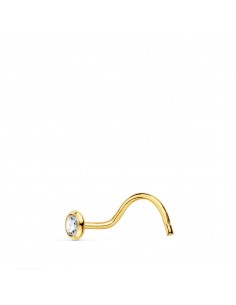 18K PIERCING ORO AMARILLO NARIZ CHATON 2.5 MM (PEDIDO MINIMO 3 UNIDADES)