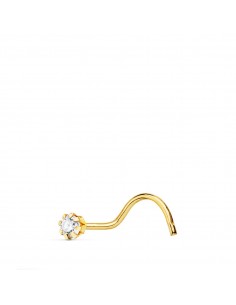 18K PIERCING ORO AMARILLO NARIZ CIRCONITA 2 MM(PEDIDO MINIMO 3 UNIDADES)