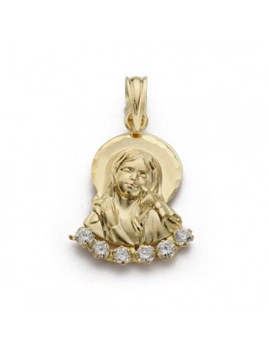 18K COLGANTE ORO AMARILLO VIRGEN NIÑA 22X13 MM