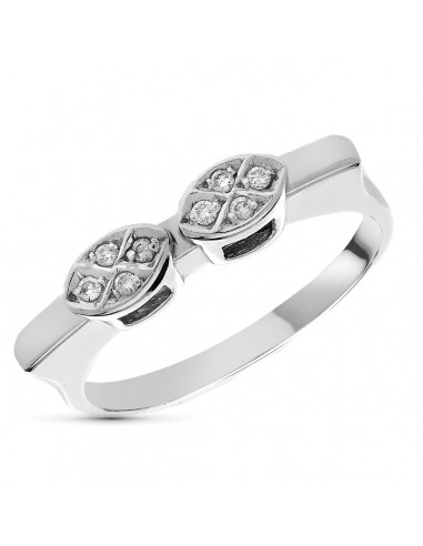18K SORTIJA ORO BLANCO DIAMANTES NATURALES TALLA BRILLANTE 0.15  QTS.