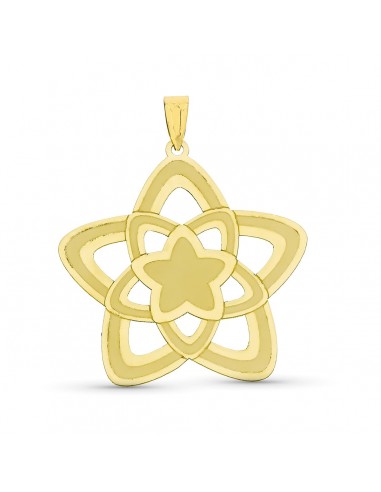 18K COLGANTE ORO AMARILLO ESTRELLA LASER. 32X31 MM
