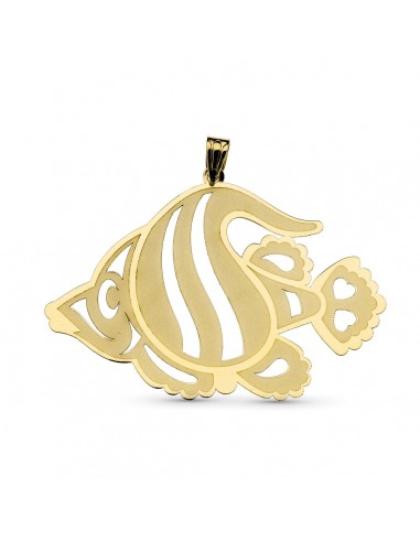 18K COLGANTE ORO AMARILLO PEZ LASER. 45X32 MM